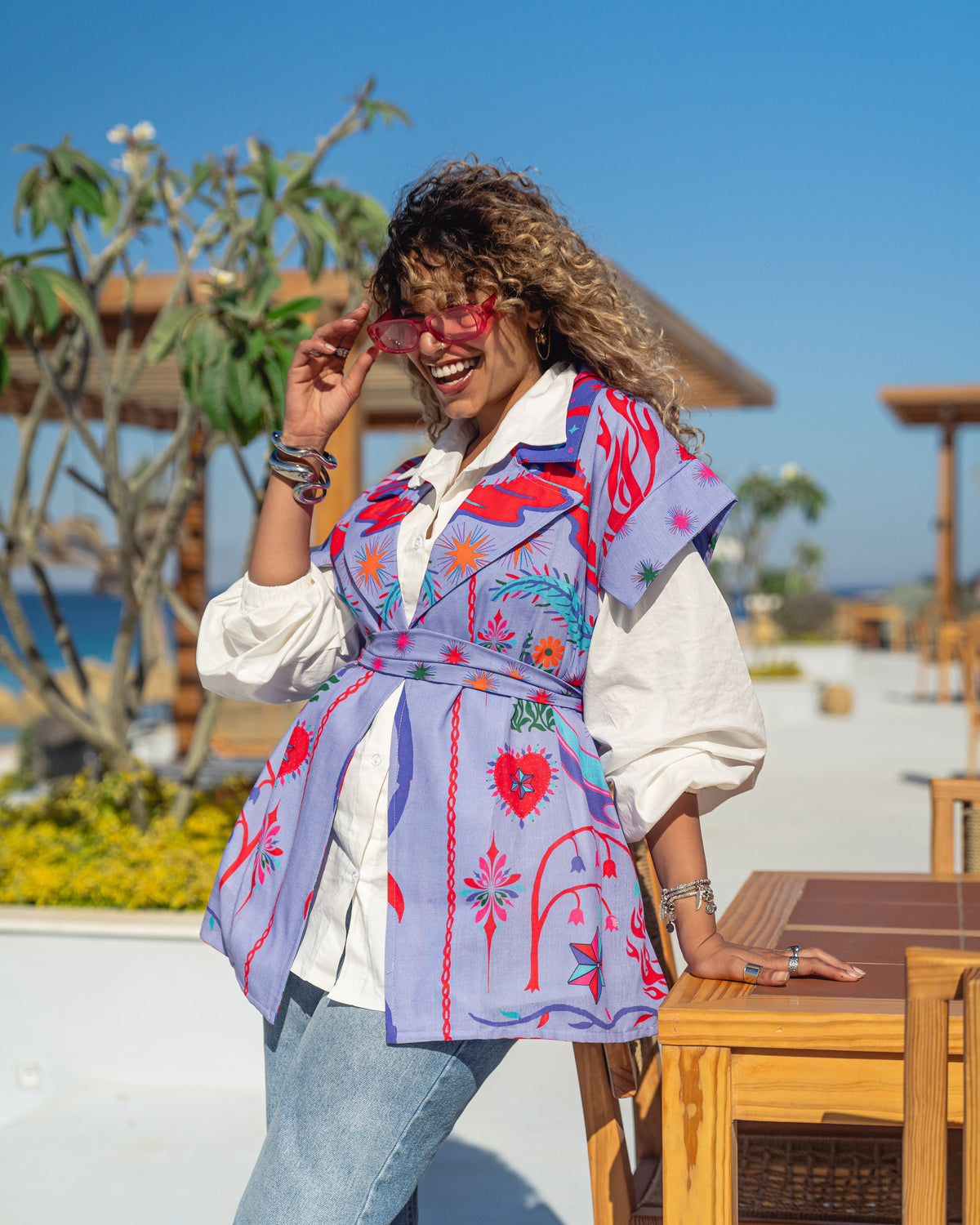 Santorini Vest - Lavender