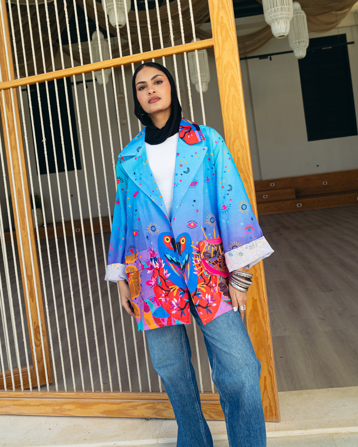 Blue Bloom Blazer