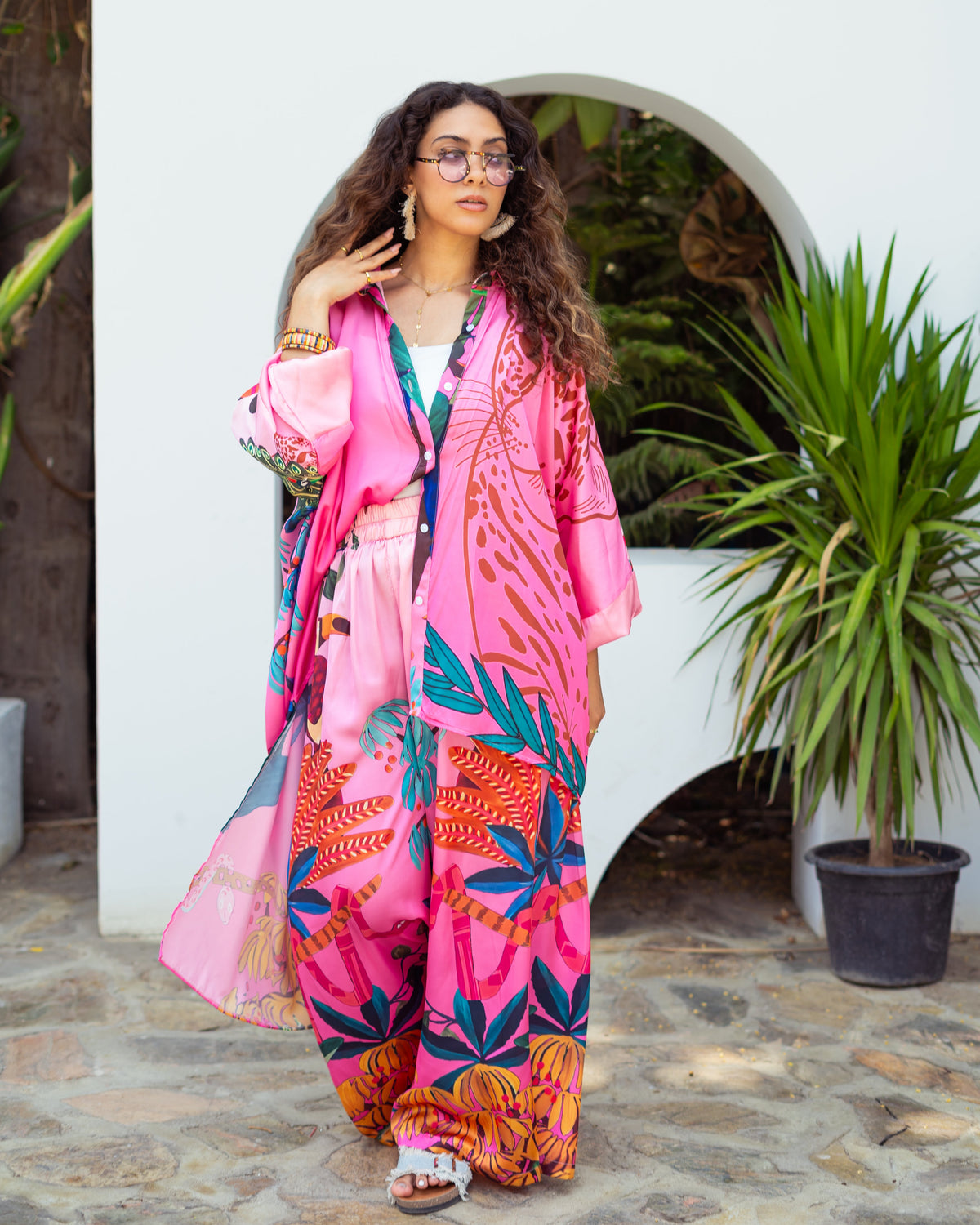 Peacocks and Palms PANTS ONLY