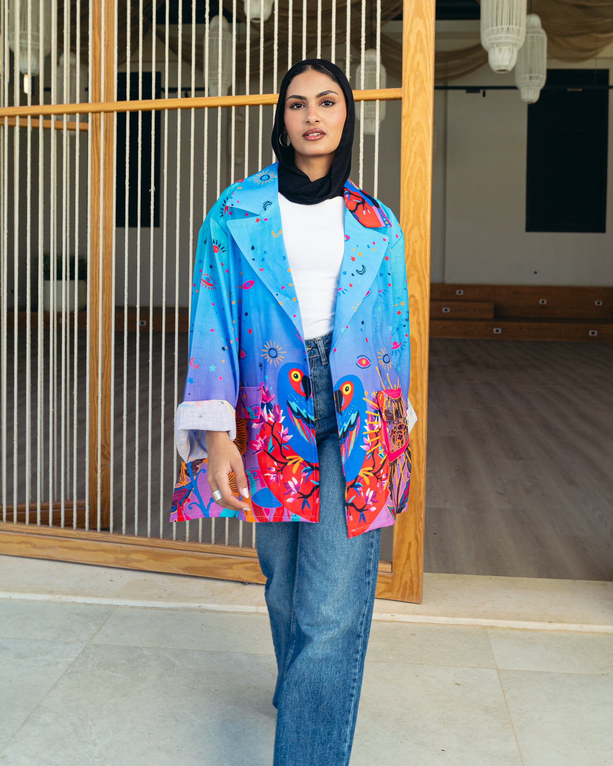 Blue Bloom Blazer