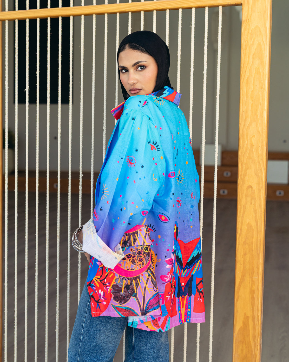 Blue Bloom Blazer