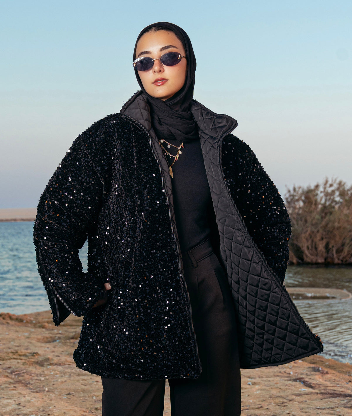 Black Dai Puffer Jacket