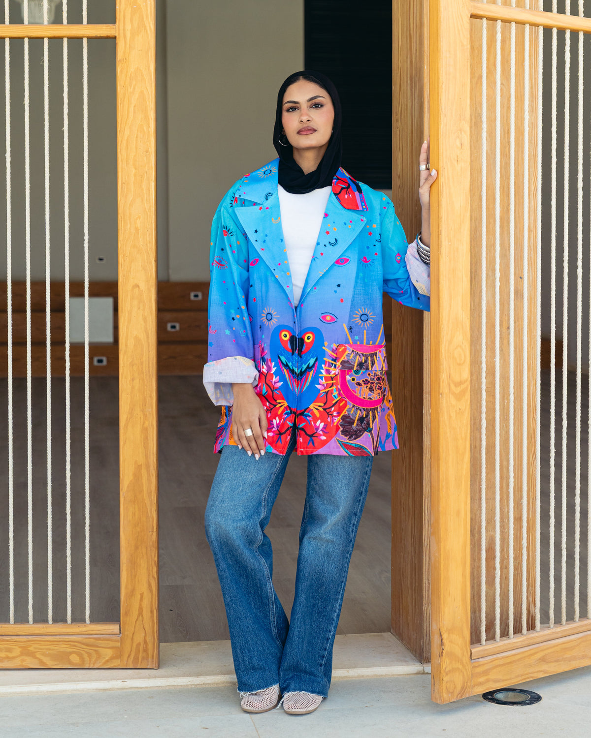 Blue Bloom Blazer