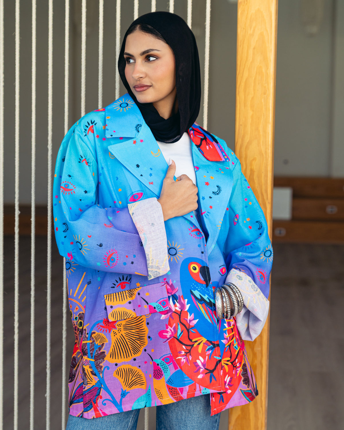 Blue Bloom Blazer