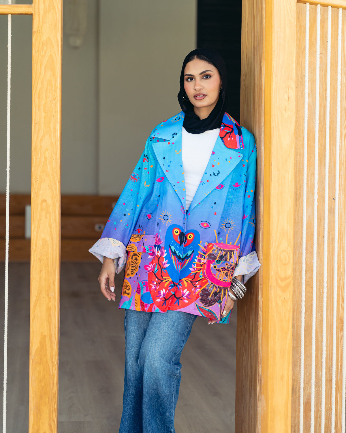 Blue Bloom Blazer