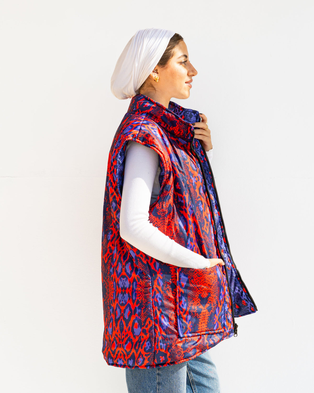 Pop Python Double Face Vest